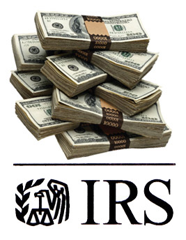 IRS and money pile